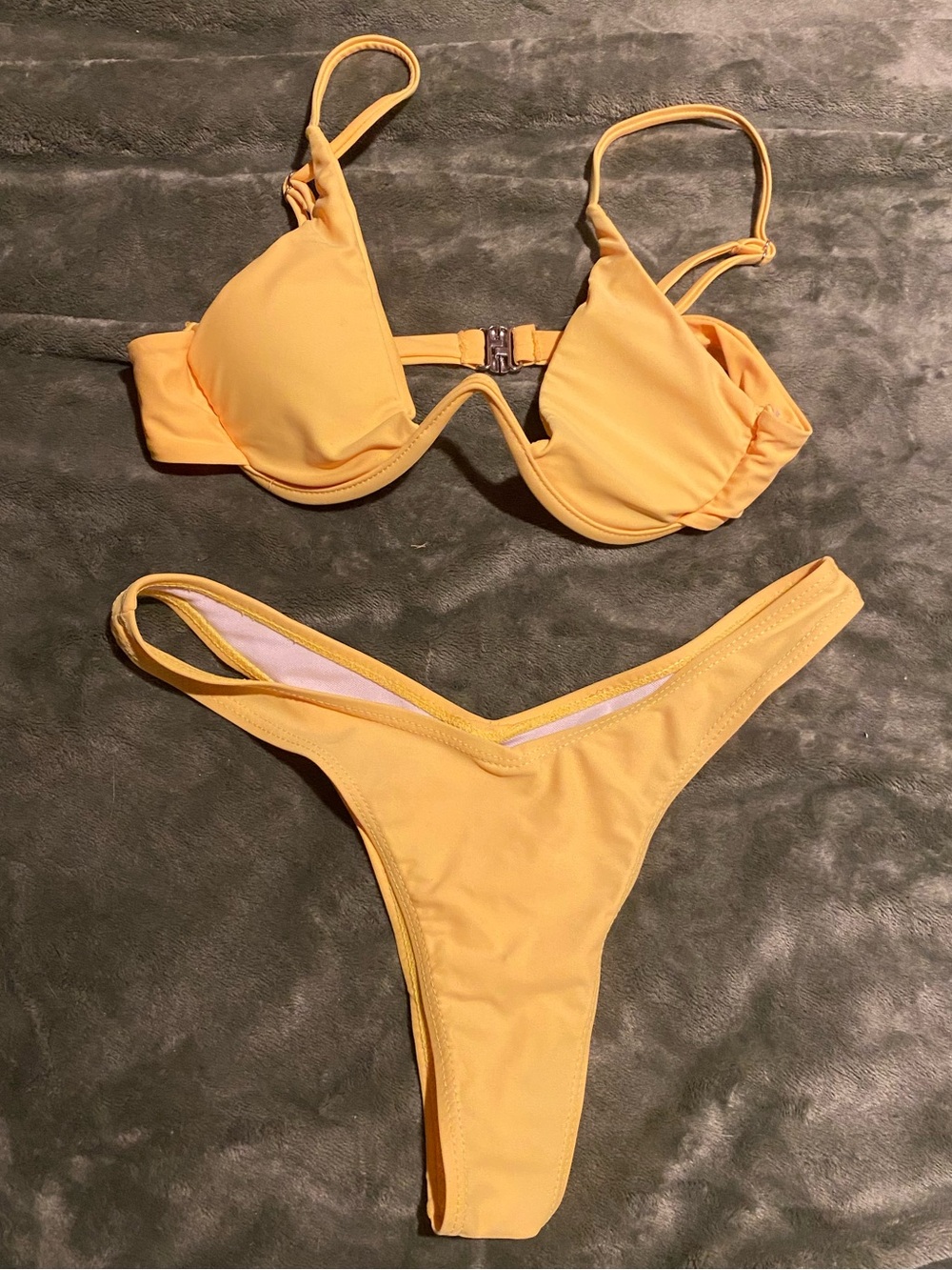 Yellow Underwire Bikini Set